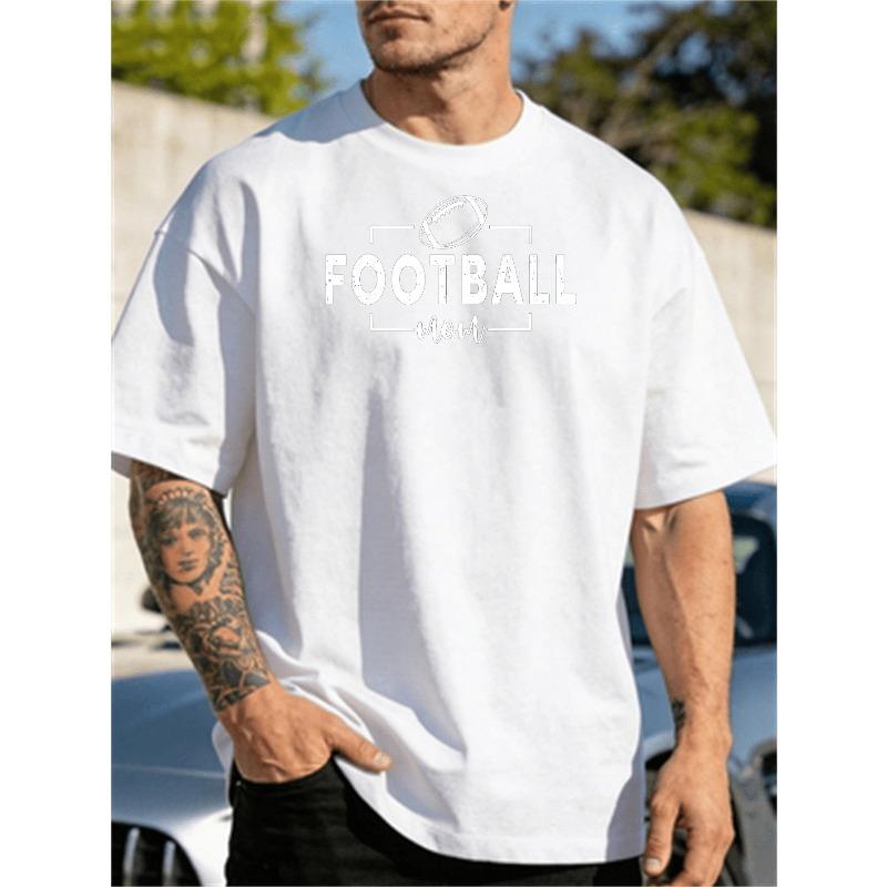 European sizes Men s T-shirt, Soccer Design, Player Silhouette with FOOTBALL Letters, Casual Round Neck Short Sleeved T-shirt S белый
European sizes Men s T-shirt, Soccer Design, Player Silhouette with FOOTBALL Letters, Casual Round Neck Short Sleeved T-shirt S белый