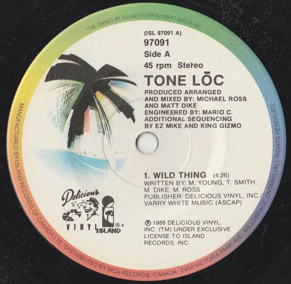 7-дюймовая пластинка TONE LOC - Wild Thing 97091 Island Records, 1988 Канада Рэп и хип-хоп/R&B Б/У
7-дюймовая пластинка TONE LOC - Wild Thing 97091 Island Records, 1988 Канада Рэп и хип-хоп/R&B Б/У