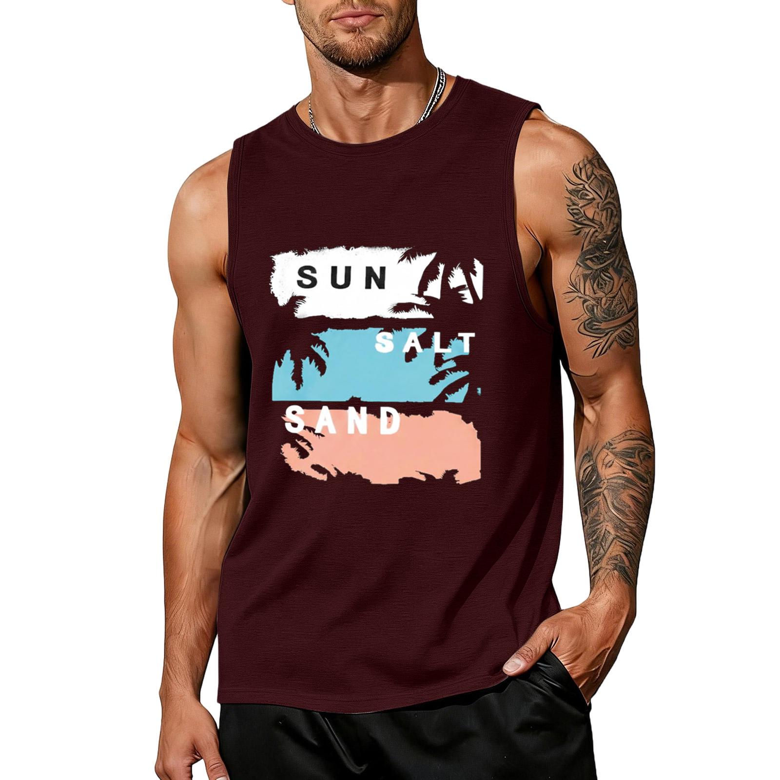 Men’s Sleeveless Tank Top Crew Neck Casual Muscle Shirt Relaxed Fit Soft Fabric Beach Graphic Print Sun XL винний
Men’s Sleeveless Tank Top Crew Neck Casual Muscle Shirt Relaxed Fit Soft Fabric Beach Graphic Print Sun XL винний