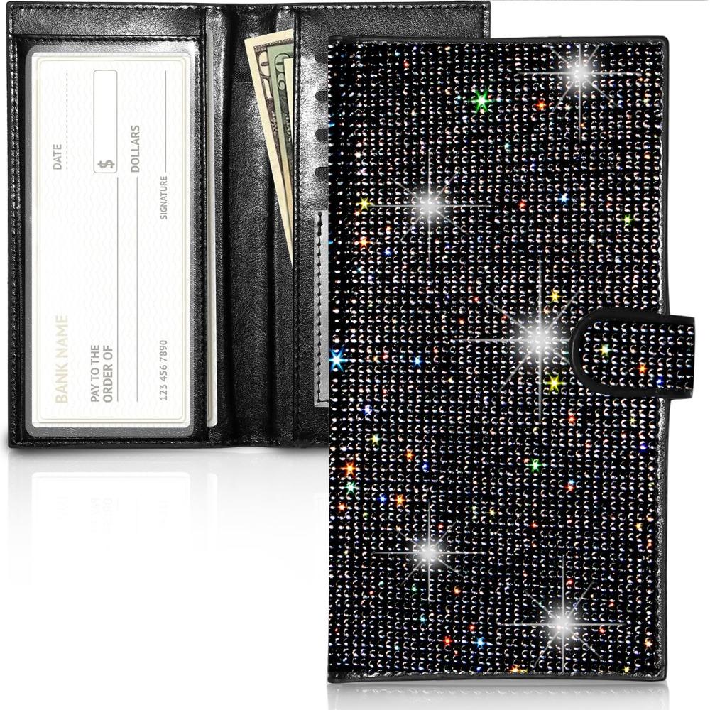 Hasp Rhinestone Checkbook Covers with Pen Insert Bling ID Credit Card Holder Glitter Artifitial Diamond Female Purse For Women чёрный
Hasp Rhinestone Checkbook Covers with Pen Insert Bling ID Credit Card Holder Glitter Artifitial Diamond Female Purse For Women чёрный