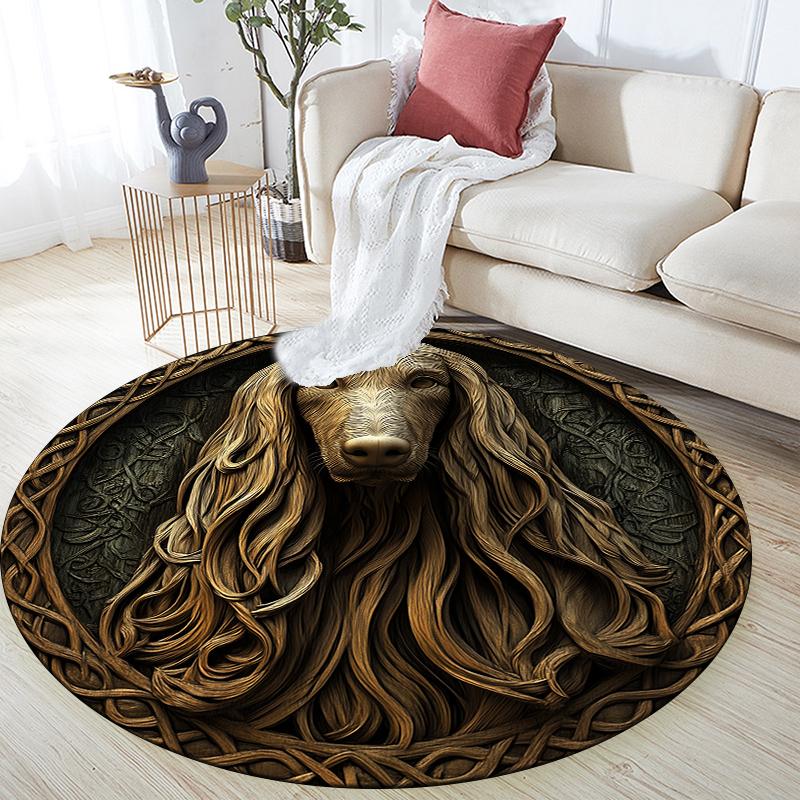 Black Afghan Hound pattern round rug,Carpet Rug for Living Room Bedroom Playroom ,Non-slip Floor Mat,Holiday Gifts and Birthday Gifts. 80cmx80cm
Black Afghan Hound pattern round rug,Carpet Rug for Living Room Bedroom Playroom ,Non-slip Floor Mat,Holiday Gifts and Birthday Gifts. 80cmx80cm