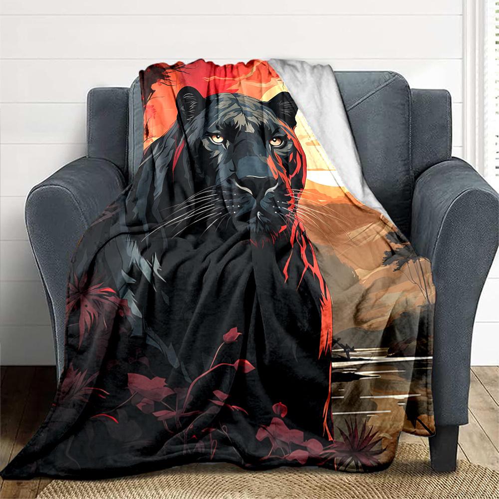 1pc Panther Sunset Jungle Blanket - Lightweight Flannel Fleece with Digital Printing, Soft Warm for Sofa, Travel, Camping, Office yy251018304 75x90cm
1pc Panther Sunset Jungle Blanket - Lightweight Flannel Fleece with Digital Printing, Soft Warm for Sofa, Travel, Camping, Office yy251018304 75x90cm