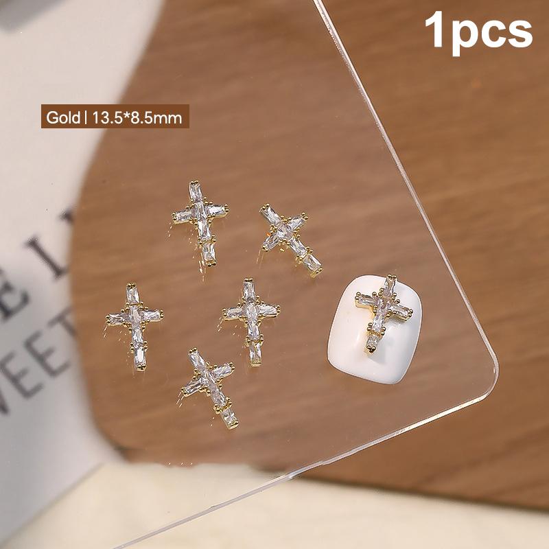 1Pcs Luxury Silver Gold Cross Nail Art Charms 3D Alloy Retro Glitter Zircon Cross Nail Diy Punk Manicure Accessories золотий
1Pcs Luxury Silver Gold Cross Nail Art Charms 3D Alloy Retro Glitter Zircon Cross Nail Diy Punk Manicure Accessories золотий