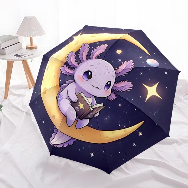 1pc Axolotl Moonlit Adventure Pattern Umbrella, Fashionable, Personalized, High-Value Folding Umbrella, a Must-Have for Summer, 8-Rib Durabl
1pc Axolotl Moonlit Adventure Pattern Umbrella, Fashionable, Personalized, High-Value Folding Umbrella, a Must-Have for Summer, 8-Rib Durabl