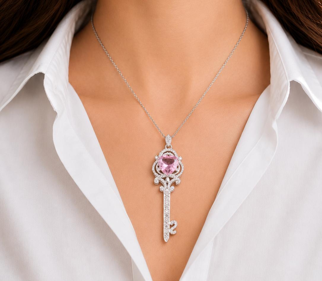 Morganite Gemstone 925 Sterling Silver Women s Jewelry Designer Zircon Pendant 2.1 Anniversary Gift For Wife/Her CZP-17-2
Morganite Gemstone 925 Sterling Silver Women s Jewelry Designer Zircon Pendant 2.1 Anniversary Gift For Wife/Her CZP-17-2