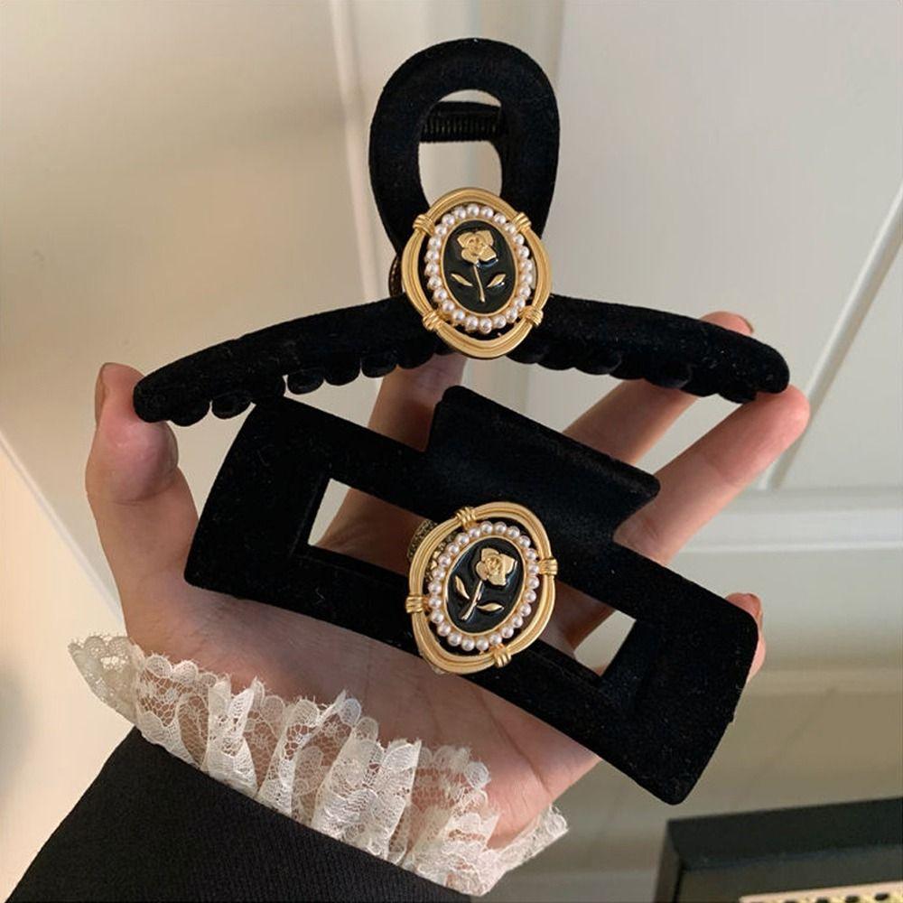 Decoration Black Rose Hair Accessories Women Hair Claw Fashion Shark Clip Korean Style Hairpin Cross Style
Decoration Black Rose Hair Accessories Women Hair Claw Fashion Shark Clip Korean Style Hairpin Cross Style
