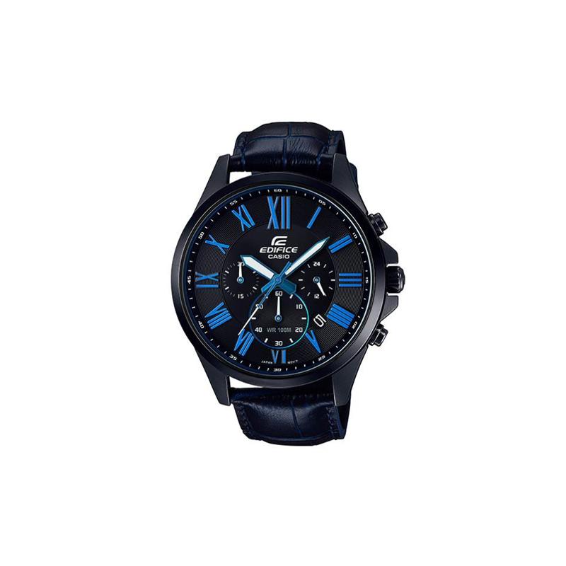 Casio EDIFICE series, classic three-hand three-eye design, Roman numerals embellishment, quartz movement, leather strap, Japanese and EFV-500BL-1B чёрный
Casio EDIFICE series, classic three-hand three-eye design, Roman numerals embellishment, quartz movement, leather strap, Japanese and EFV-500BL-1B чёрный