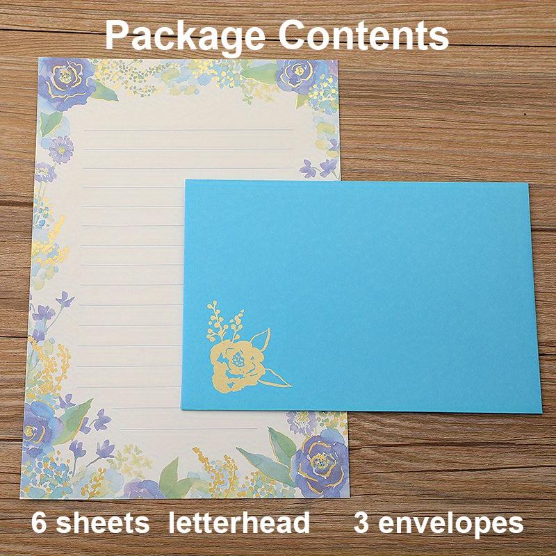 Канцелярський папір для письма формату А5 з конвертами, у квітковому стилі, лінований, 6 аркушів паперу для листів з 3 шт. конвертів синій
Канцелярський папір для письма формату А5 з конвертами, у квітковому стилі, лінований, 6 аркушів паперу для листів з 3 шт. конвертів синій