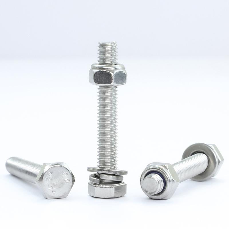 Hexagon Head Bolts and Lock Nuts Washers Set Stainless Steel Hex Head Screws With locknut Kit Spring Washers M4 M5 M6 M8 M10 M12 6mm
Hexagon Head Bolts and Lock Nuts Washers Set Stainless Steel Hex Head Screws With locknut Kit Spring Washers M4 M5 M6 M8 M10 M12 6mm