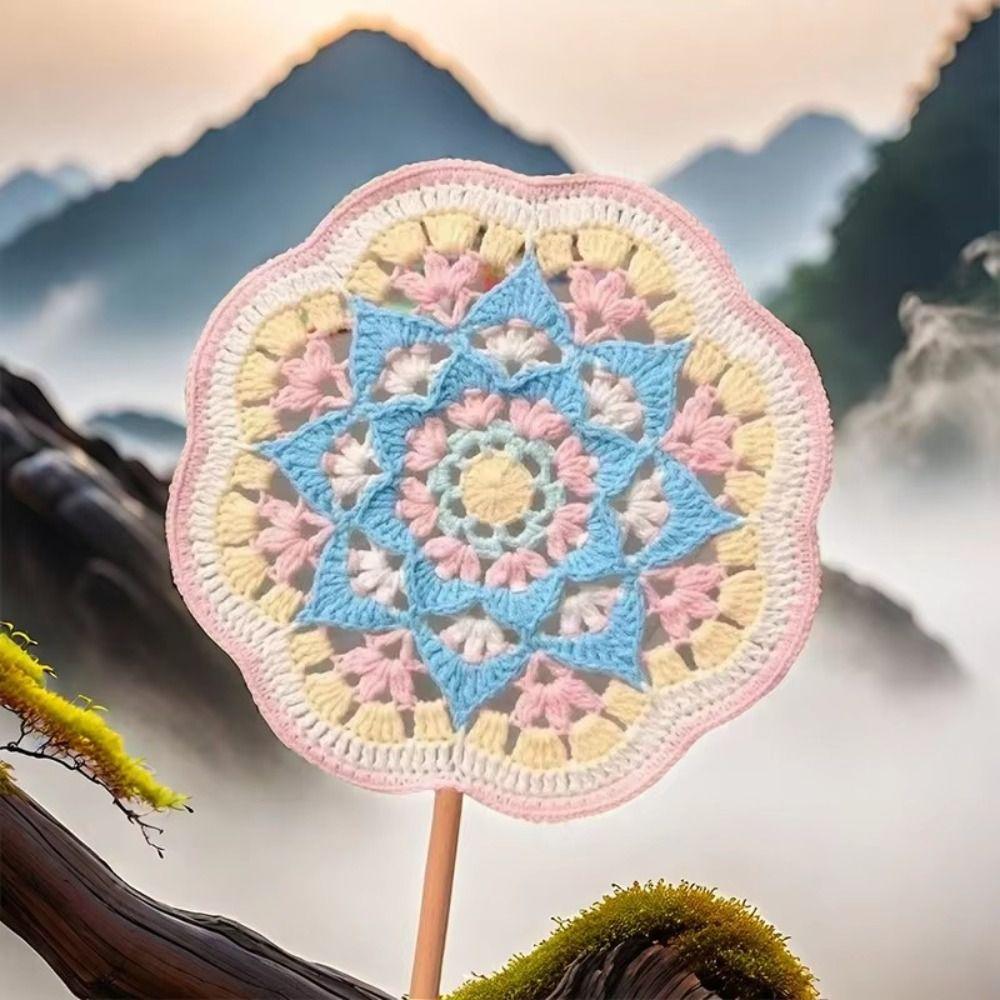 Yarn Hand Cranked Fan Handmade Weaving Fun Home Decor Decorative Craft Fan Gift зелений
Yarn Hand Cranked Fan Handmade Weaving Fun Home Decor Decorative Craft Fan Gift зелений