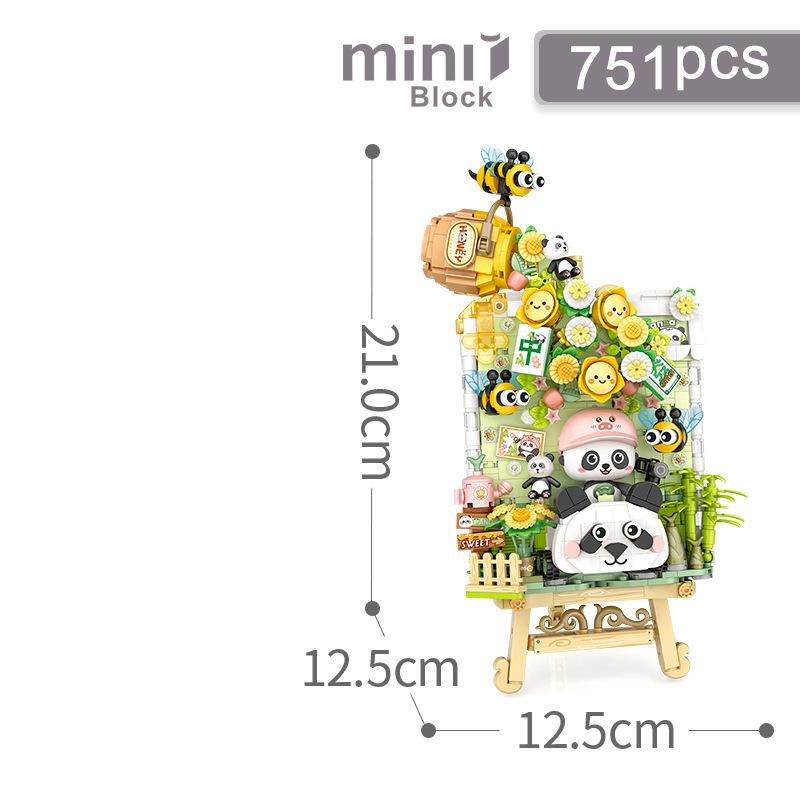 Construction Idea Art Summer Flower Mahjong Panda 3D Easel Painting Micro Diamond Brick Toys With Light Building Block For Gifts
Construction Idea Art Summer Flower Mahjong Panda 3D Easel Painting Micro Diamond Brick Toys With Light Building Block For Gifts