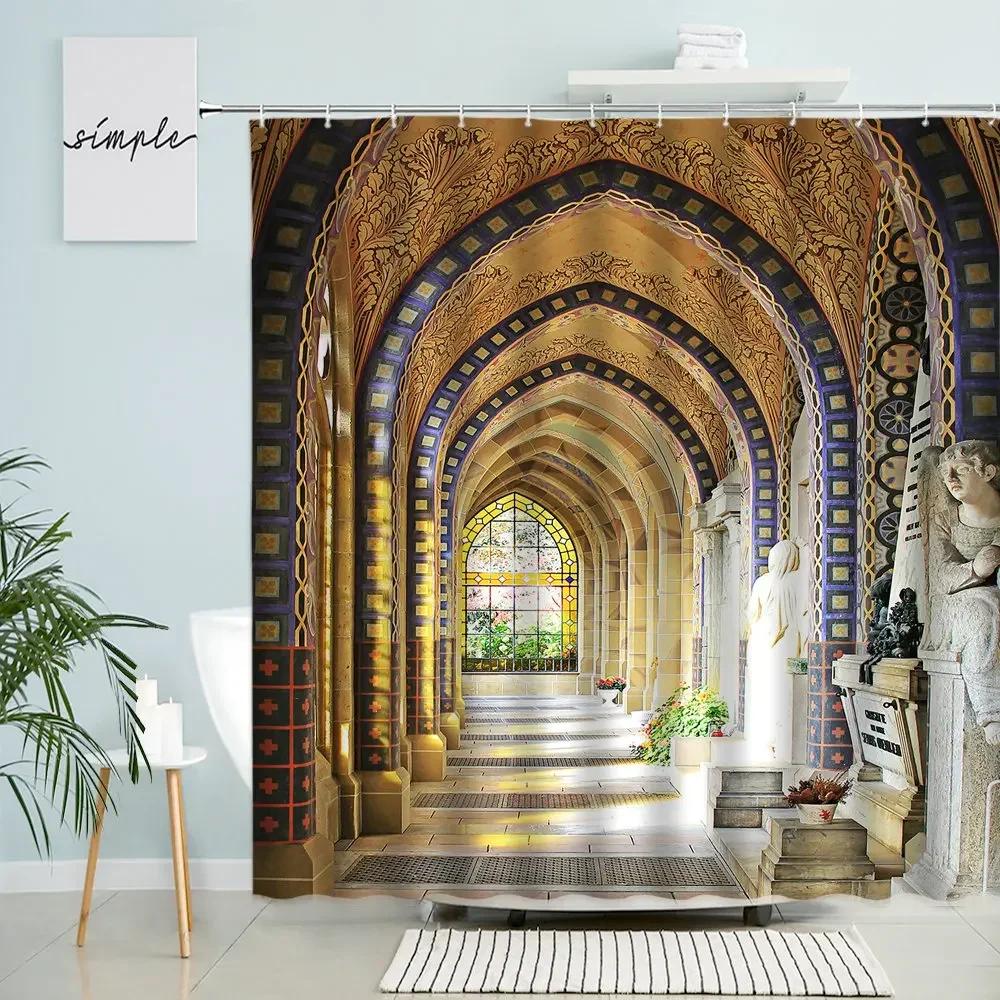 Morocco Arched Building Shower Curtain Gothic Retro Old Geometric Brick Wall Door Home Bathroom Waterproof Curtains Home Decor W60H190(CM)-1 Pcs
Morocco Arched Building Shower Curtain Gothic Retro Old Geometric Brick Wall Door Home Bathroom Waterproof Curtains Home Decor W60H190(CM)-1 Pcs
