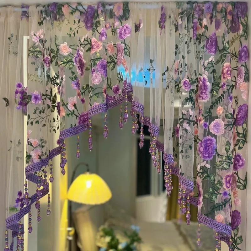 Роскошная деревенская вышивка, кружевная штора с цветочным узором для кухонного окна, винтажная тюлевая штора с бисером для фермерского дома, треугольная маленькая штора 60-110cm
Роскошная деревенская вышивка, кружевная штора с цветочным узором для кухонного окна, винтажная тюлевая штора с бисером для фермерского дома, треугольная маленькая штора 60-110cm