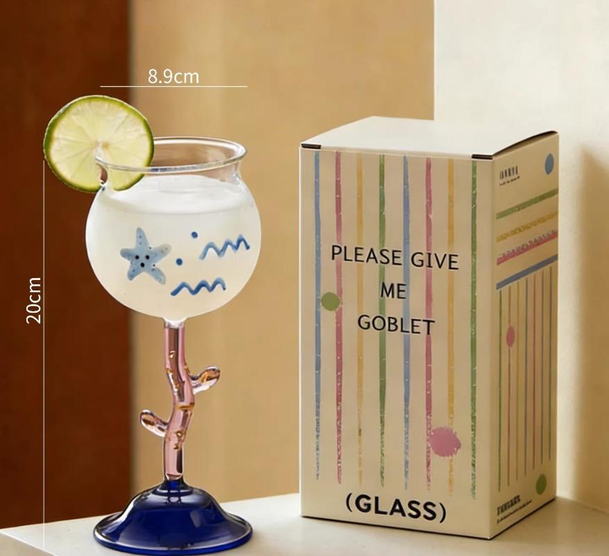 BEPAN Creative Wine Glass 3D Ocean Pattern Cute Goblet Beer Glass Artistic Design Unique Bar Home Drinkware Household Goods 201-300ml
BEPAN Creative Wine Glass 3D Ocean Pattern Cute Goblet Beer Glass Artistic Design Unique Bar Home Drinkware Household Goods 201-300ml