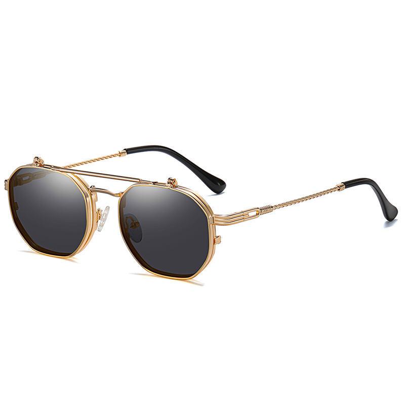 Double Flip Steampunk Sunglasses Vintage Retro Square Metal Sun Eyeglasses Punk Men for Women Brand Glasses Oculos De Sol Sunglasses UV Protection
Double Flip Steampunk Sunglasses Vintage Retro Square Metal Sun Eyeglasses Punk Men for Women Brand Glasses Oculos De Sol Sunglasses UV Protection