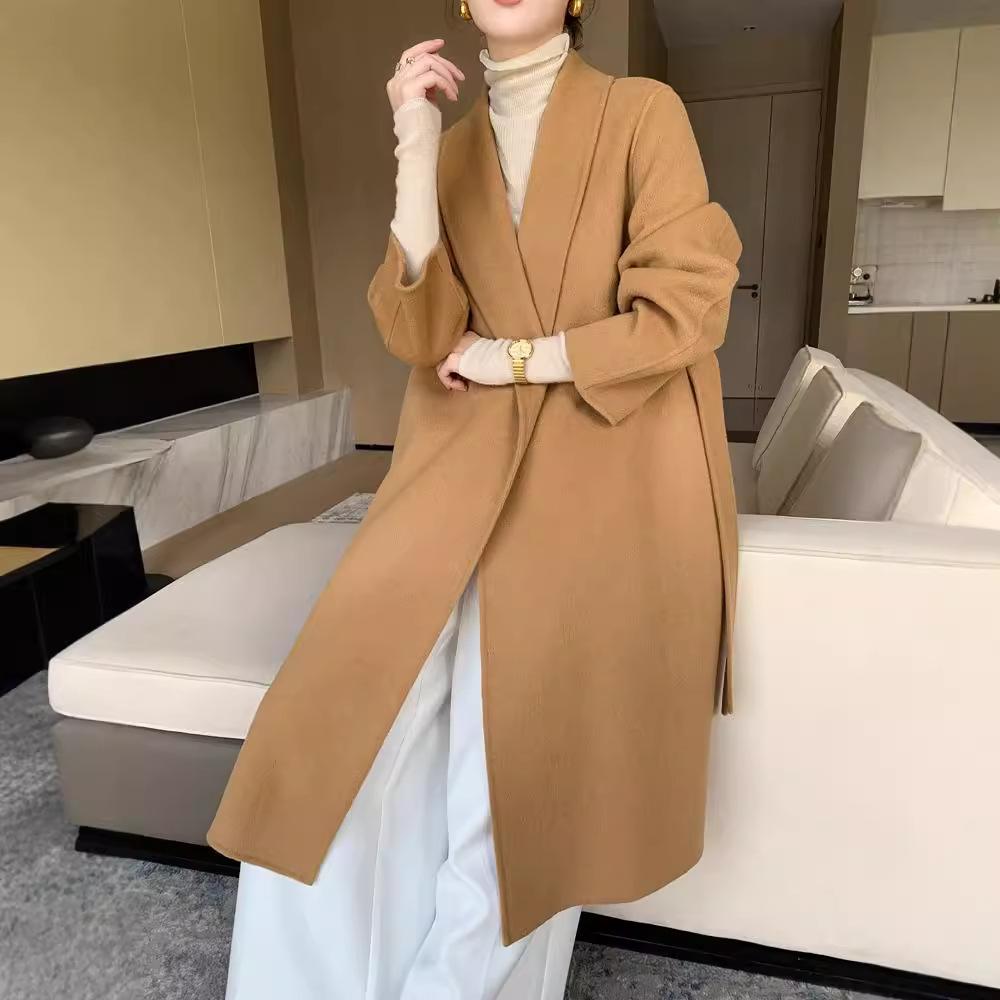 Women s Double-Faced Wool Overcoat with Tie Waist - Extra Long Lapel, Autumn/Winter. L (suitable for 140-160 jin) верблюд
Women s Double-Faced Wool Overcoat with Tie Waist - Extra Long Lapel, Autumn/Winter. L (suitable for 140-160 jin) верблюд