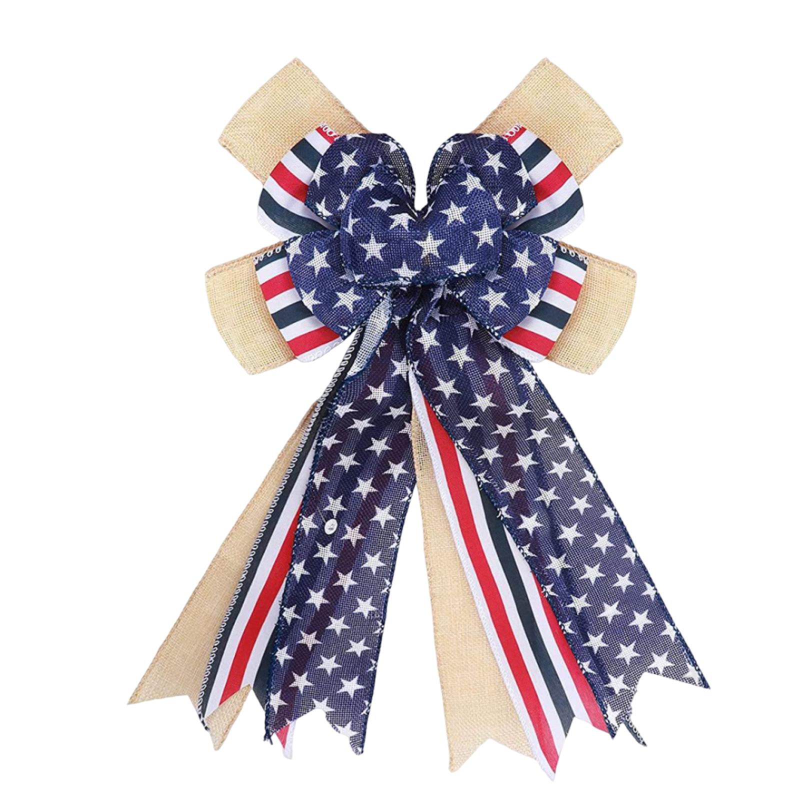 Independence Day Linen Fabric Bow, American Flag Color Decorative Bow, Outdoor And Indoor Holiday Decoration Props One Size
Independence Day Linen Fabric Bow, American Flag Color Decorative Bow, Outdoor And Indoor Holiday Decoration Props One Size