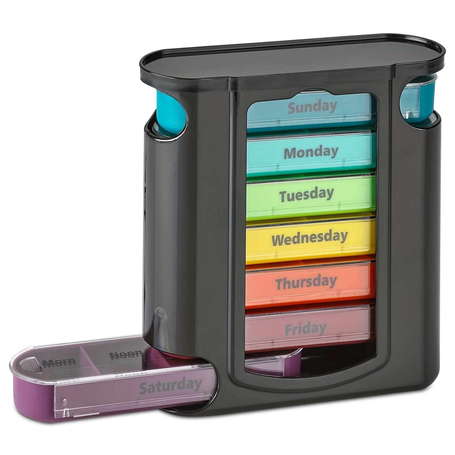 7-Day Pill Organizer with 1 Dispenser and Stackable Compartments - Detachable, Portable Medicine Storage Durable Plastic чорний
7-Day Pill Organizer with 1 Dispenser and Stackable Compartments - Detachable, Portable Medicine Storage Durable Plastic чорний