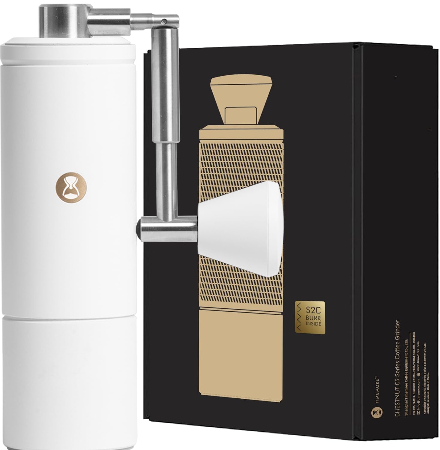 TIMEMORE Kuriko C5 PRO Hand Coffee Patented Adjustable Home Use Grinder, Manual, All-Metal, S2C-042-III Mortar, Graduations, Easy-to-Clean,
TIMEMORE Kuriko C5 PRO Hand Coffee Patented Adjustable Home Use Grinder, Manual, All-Metal, S2C-042-III Mortar, Graduations, Easy-to-Clean,