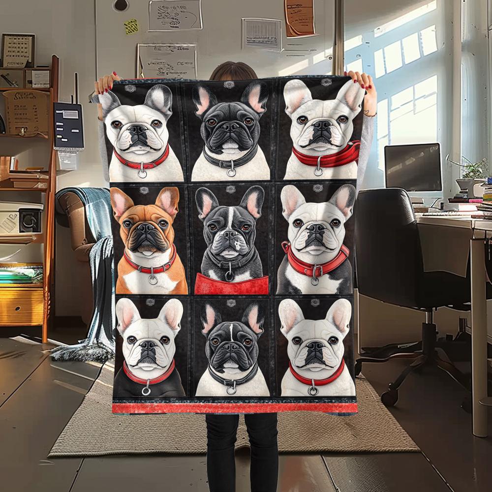 1Pc French Pitbull Print Flannel Blanket, High quality Comfortable for All Seasons, Home Decor, Warmth and Comfort, Perfect for Christmas Gifts 80cm x 120cm
1Pc French Pitbull Print Flannel Blanket, High quality Comfortable for All Seasons, Home Decor, Warmth and Comfort, Perfect for Christmas Gifts 80cm x 120cm