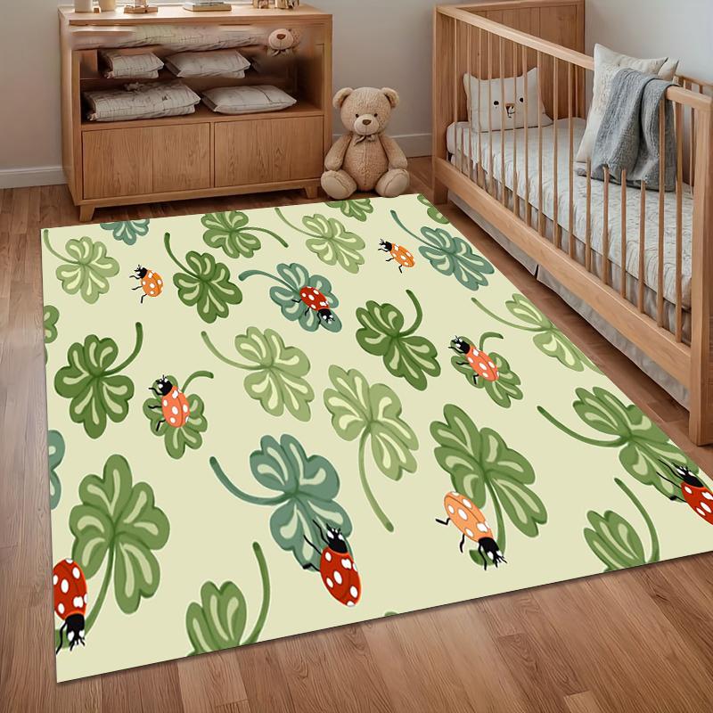 1pc Clover Ladybug Rug Beige Green Pattern Non Slip Floor Mat for Kids Bedroom Playroom Nursery Home Decor Carpet 40X60cm
1pc Clover Ladybug Rug Beige Green Pattern Non Slip Floor Mat for Kids Bedroom Playroom Nursery Home Decor Carpet 40X60cm