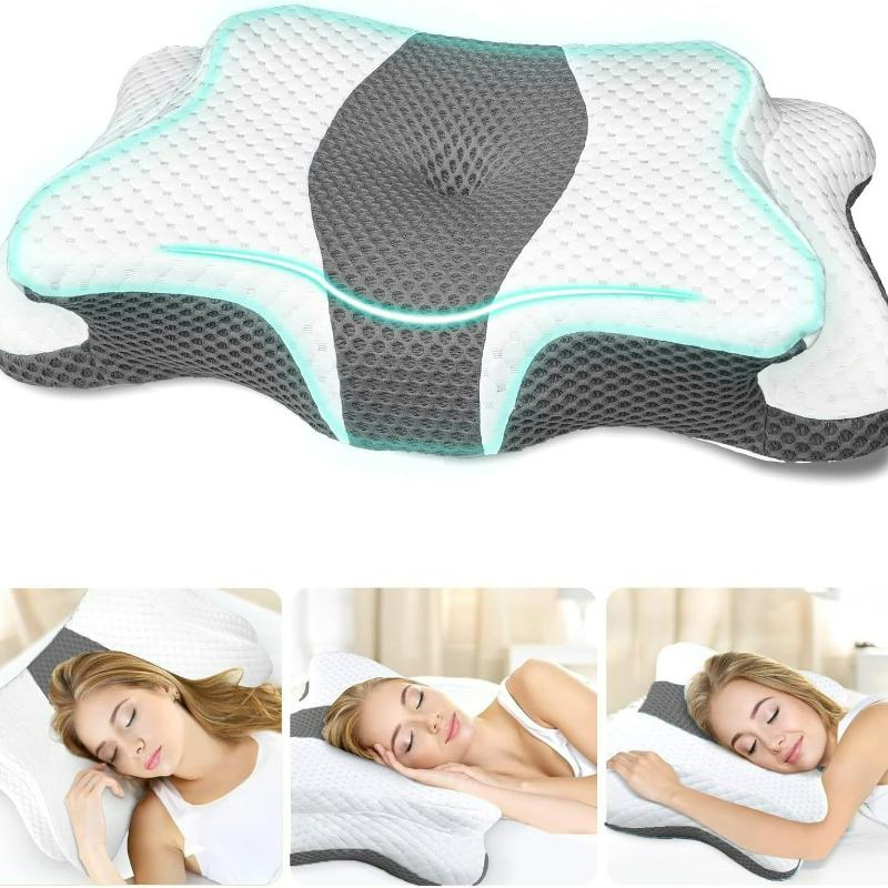 Подушка для сна Butterfly Sleep Memory Neck с медленным отскоком, удобная подушка для сна с эффектом памяти, ортопедическая подушка для массажа шеи и шеи серый
Подушка для сна Butterfly Sleep Memory Neck с медленным отскоком, удобная подушка для сна с эффектом памяти, ортопедическая подушка для массажа шеи и шеи серый