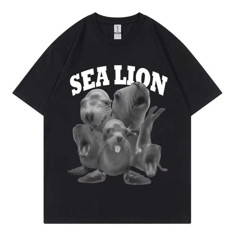 Funny Sea Lion Meme T-shirt Men Women Fashion Vintage Short Sleeve T-shirts High Quality Cotton Oversized T Shirts Streetwear 5XL
Funny Sea Lion Meme T-shirt Men Women Fashion Vintage Short Sleeve T-shirts High Quality Cotton Oversized T Shirts Streetwear 5XL