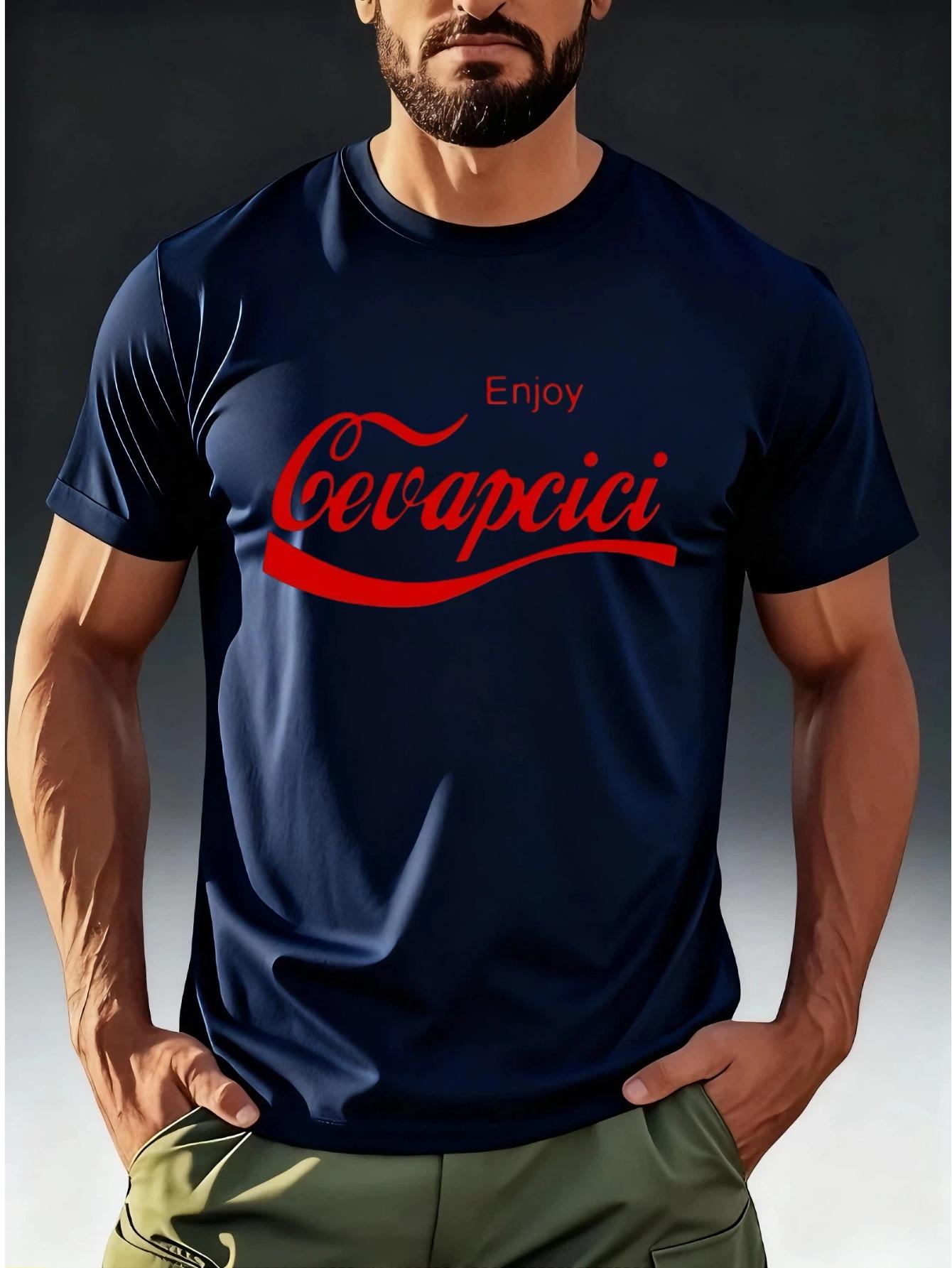 Men s Fashion T-Shirt with Funny Food Theme Enjoy Cevapcici Creative Print XXL
Men s Fashion T-Shirt with Funny Food Theme Enjoy Cevapcici Creative Print XXL
