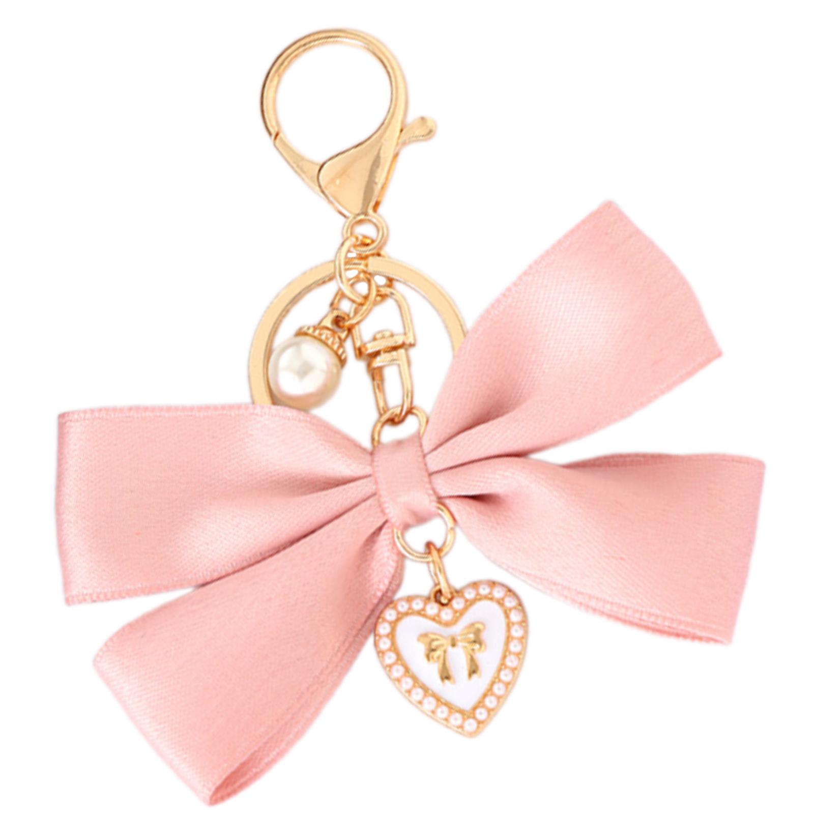 Романтика Любовь Бантик Брелок Прочный Брелок Любовь Сердце Шарм Подвеска для Украшения Сумок Ручной Работы Аксессуар Подарок