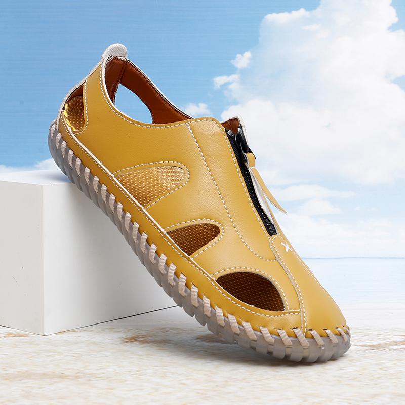 Женские кожаные сандалии Повседневная обувь Летние пляжные сандалии 42 жёлтый
Женские кожаные сандалии Повседневная обувь Летние пляжные сандалии 42 жёлтый