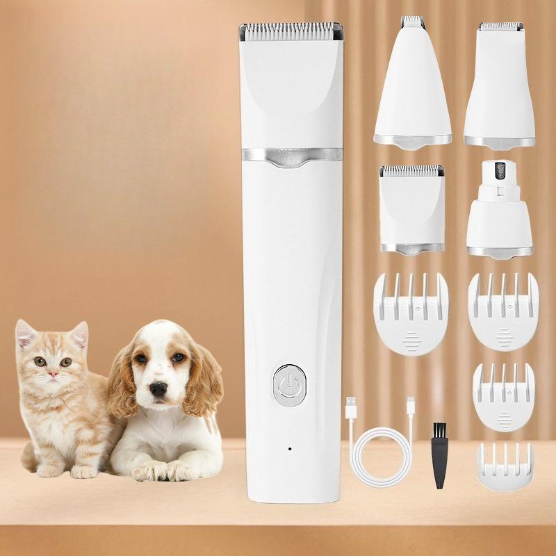 Pet Hair Trimmer Dog Shaving Set 4-in-1 Electric Pusher Scissors Nail Shaving Pet Special Hair Cutter Head Shaver for Cats білий
Pet Hair Trimmer Dog Shaving Set 4-in-1 Electric Pusher Scissors Nail Shaving Pet Special Hair Cutter Head Shaver for Cats білий