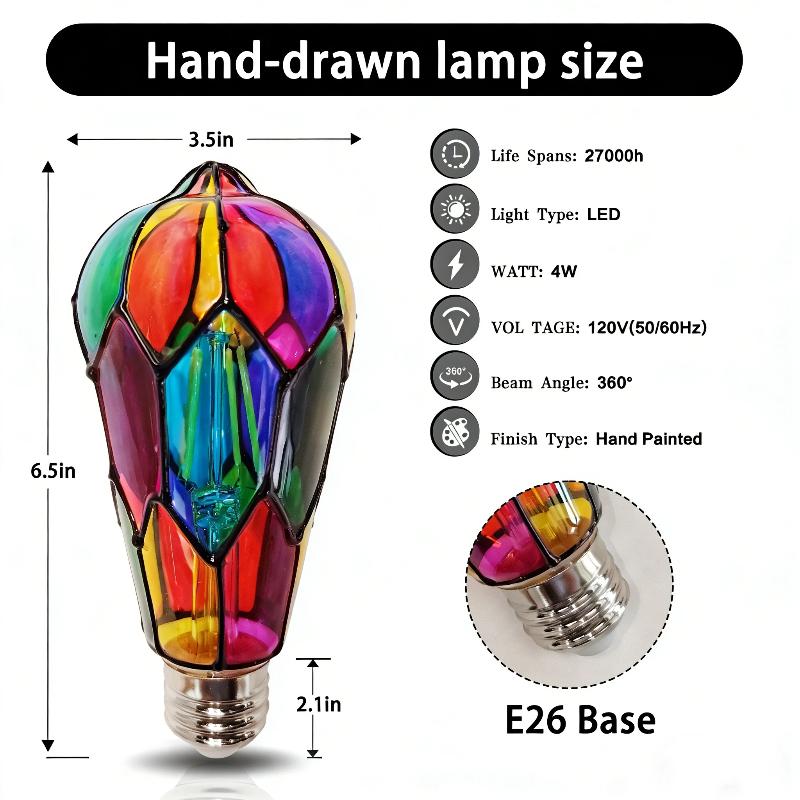 Hand-Painted ST64 LED Decorative Bulb (4W/6W, 120V) – DIY Christmas Ambient Light for Festive Bedroom & Holiday Decor
Hand-Painted ST64 LED Decorative Bulb (4W/6W, 120V) – DIY Christmas Ambient Light for Festive Bedroom & Holiday Decor