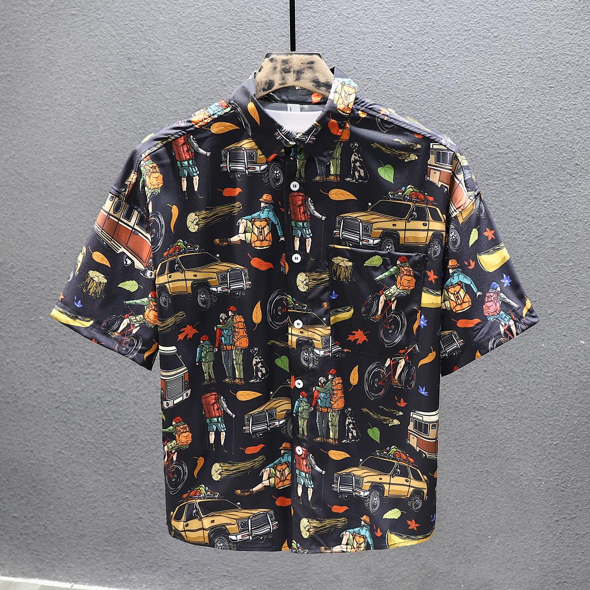 Trendy Summer Short Sleeved Men s Graffiti Flower Shirt New Japanese T-shirt Summer Thin Ice Silk Half Sleeved Shirt M чорний
Trendy Summer Short Sleeved Men s Graffiti Flower Shirt New Japanese T-shirt Summer Thin Ice Silk Half Sleeved Shirt M чорний