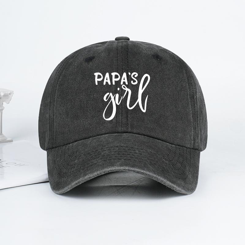 Vintage Papa s Girl Print Washed Baseball Cap Adjustable Unisex Daughter Casual Sun Hat чорний
Vintage Papa s Girl Print Washed Baseball Cap Adjustable Unisex Daughter Casual Sun Hat чорний