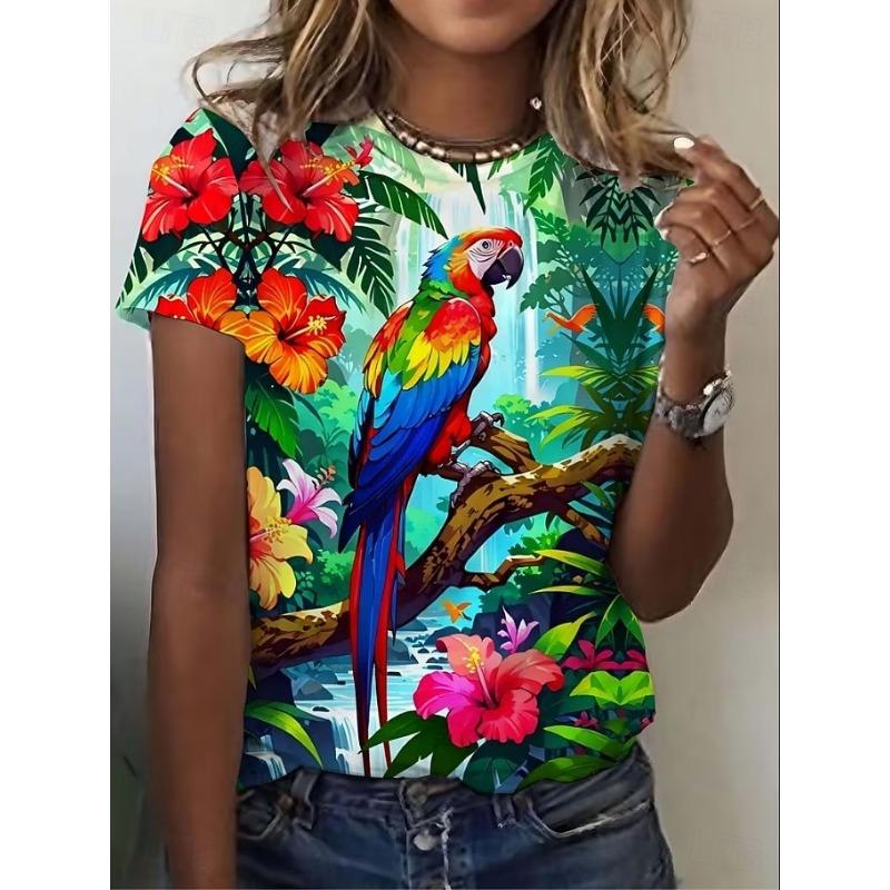Women s T Shirt Print Graphic Animal Bird Vintage Stylish Classic Short Sleeve Crew Neck Regular Tops Daily Weekend Blue Green Summer Spring S
Women s T Shirt Print Graphic Animal Bird Vintage Stylish Classic Short Sleeve Crew Neck Regular Tops Daily Weekend Blue Green Summer Spring S