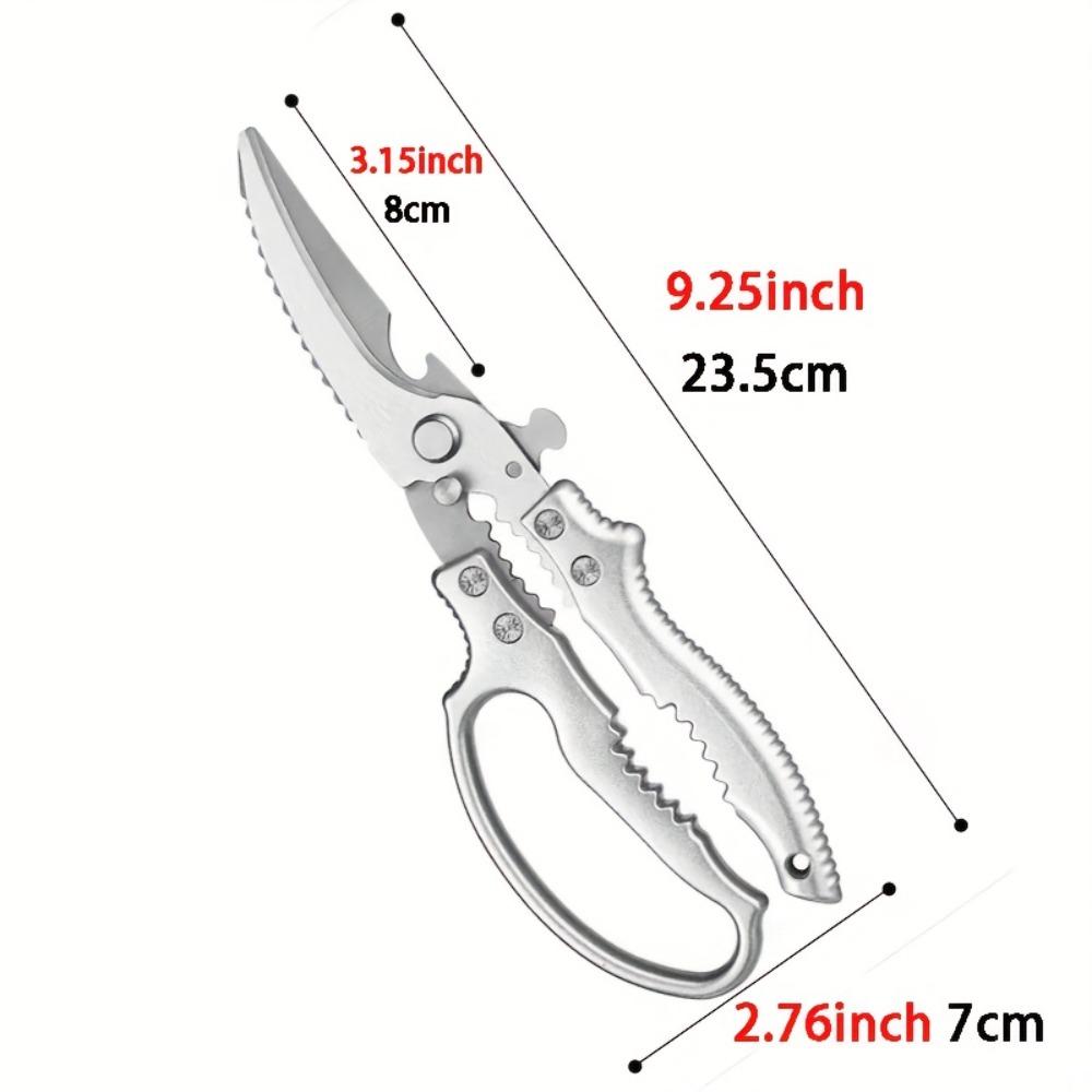 Heavy Duty Spring Kitchen Shears, Sharp Stainless Steel Scissors for BBQ Chicken Bones Steak
Heavy Duty Spring Kitchen Shears, Sharp Stainless Steel Scissors for BBQ Chicken Bones Steak