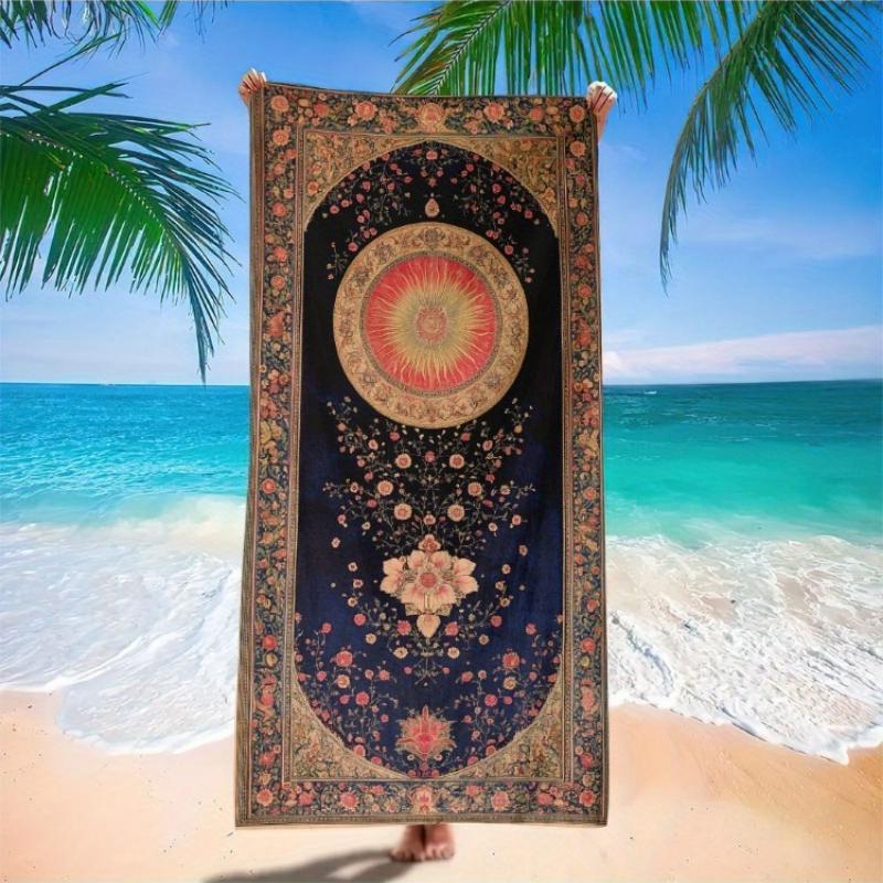 1pc Luxury Vintage Mandala Beach Blanket - Oversized Microfiber Towel, Bohemian Yoga & Travel Mat, Quick-Dry Sand-Free Picnic W30*H60(CM)
1pc Luxury Vintage Mandala Beach Blanket - Oversized Microfiber Towel, Bohemian Yoga & Travel Mat, Quick-Dry Sand-Free Picnic W30*H60(CM)