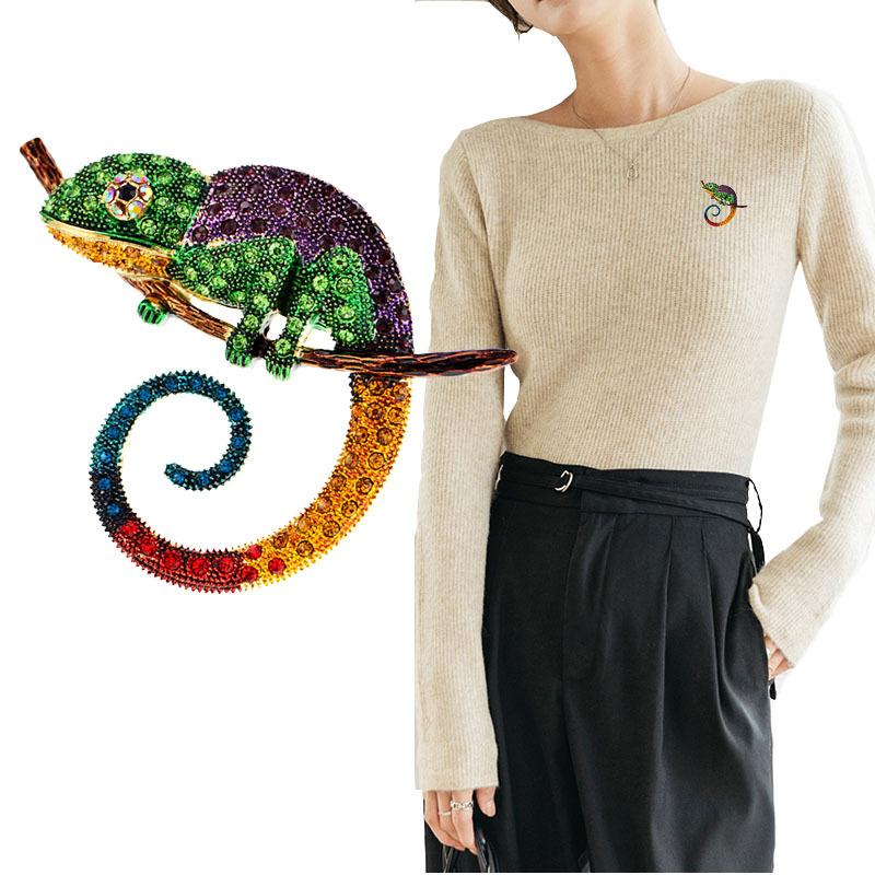Fashion Full Rhinestone Gecko Exquisite Brooches For Women Lady Jewelry Vintage Colorful Animal Accessories Suit Clothing Pins
Fashion Full Rhinestone Gecko Exquisite Brooches For Women Lady Jewelry Vintage Colorful Animal Accessories Suit Clothing Pins
