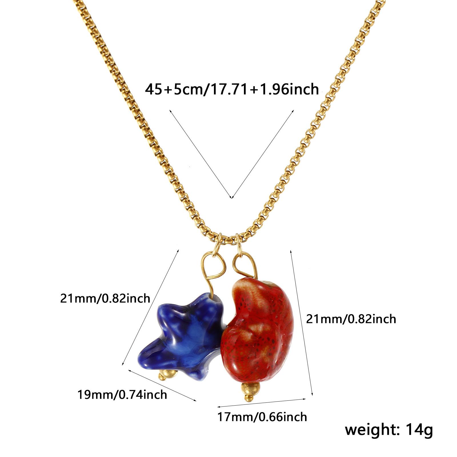 starfish Conch Pendant Charm Necklace 18K Gold Plated 304 Stainless Steel & Ceramic For Women 3D Ocean Jewelry Sweet & Cute Gift
starfish Conch Pendant Charm Necklace 18K Gold Plated 304 Stainless Steel & Ceramic For Women 3D Ocean Jewelry Sweet & Cute Gift