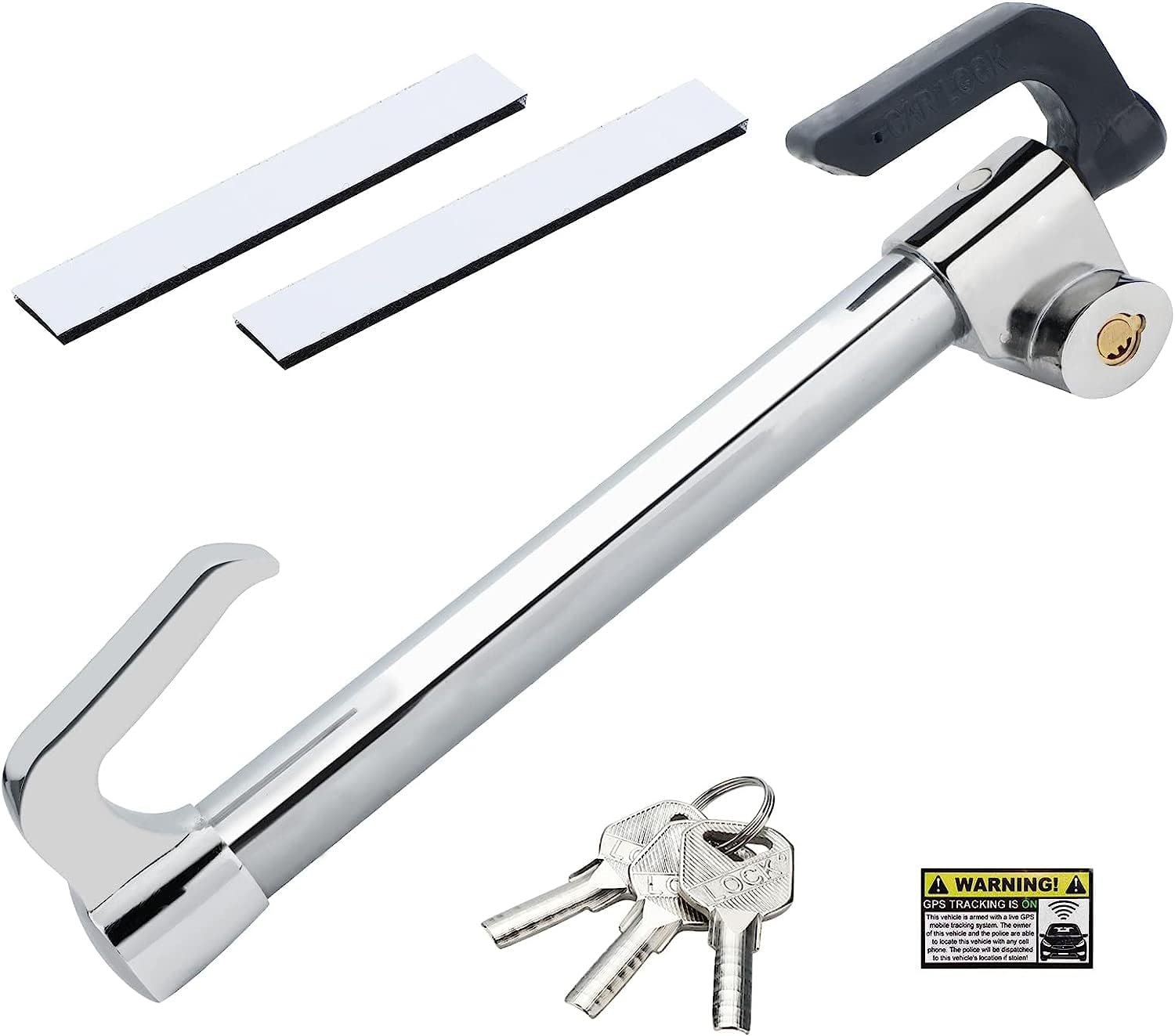Universal Steering Wheel Lock with Adjustable Clamp, Double Hook, 3 Keys - Car Truck SUV Van Anti-Theft Security Device United States
Universal Steering Wheel Lock with Adjustable Clamp, Double Hook, 3 Keys - Car Truck SUV Van Anti-Theft Security Device United States