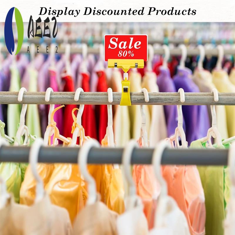 AEE2-50 Pcs Plastic Sign Holder Clips For Display 5 Color Plastic Price Sign Rotatable Merchandising Price Tag Holder
AEE2-50 Pcs Plastic Sign Holder Clips For Display 5 Color Plastic Price Sign Rotatable Merchandising Price Tag Holder