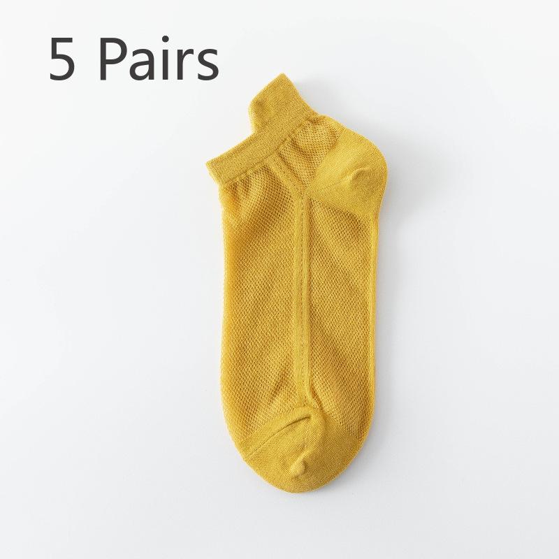 5 пар женских летних сетчатых коротких дышащих тонких носков с дезодорантом, впитывающих влагу, коротких носков-лодочек 5 Pairs имбирный
5 пар женских летних сетчатых коротких дышащих тонких носков с дезодорантом, впитывающих влагу, коротких носков-лодочек 5 Pairs имбирный