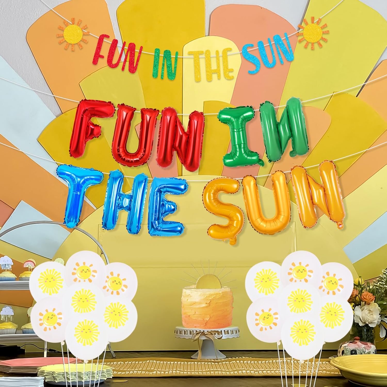 Fun in The Sun Summer Party Decorations Fun in The Sun Colorful Birthday Banner Decorations with Sun Balloon Cutouts Tropical Decor for Holiday Party
Fun in The Sun Summer Party Decorations Fun in The Sun Colorful Birthday Banner Decorations with Sun Balloon Cutouts Tropical Decor for Holiday Party