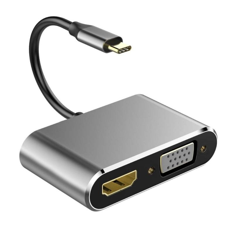 Type C to 4K Splitter Adapter with Two 4K Display Support and 100WPD Fast Charging for Laptop
Type C to 4K Splitter Adapter with Two 4K Display Support and 100WPD Fast Charging for Laptop