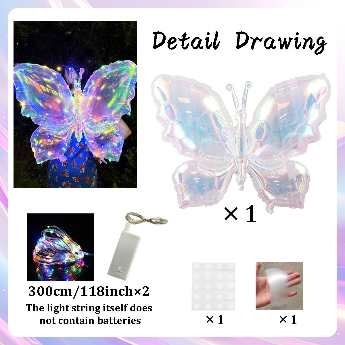 Luminous and Colorful Butterfly Balloon with LED Light String (Excluding Battery) Wedding,Birthday Party,Makeup Ball Decoration Other
Luminous and Colorful Butterfly Balloon with LED Light String (Excluding Battery) Wedding,Birthday Party,Makeup Ball Decoration Other