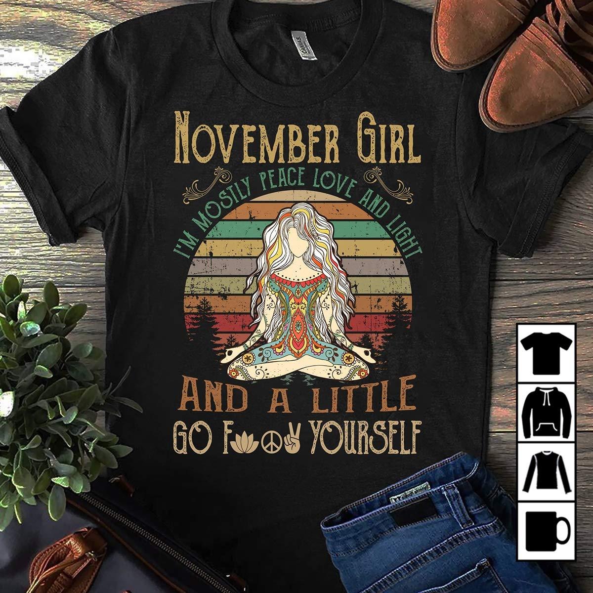 November Girl IM Mostly Peace Love And Light And A Little Go Fuck Yourself Вінтажна футболка унісекс XXXXL
November Girl IM Mostly Peace Love And Light And A Little Go Fuck Yourself Вінтажна футболка унісекс XXXXL