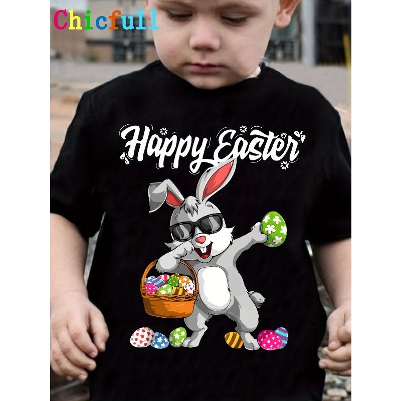 European sizes Children CHICFULL Boys Easter Bunny Tee - Casual Crew Neck Polyester T-Shirt with Cartoon Rabbit Egg Print Slight Stretch Knit Fabric 164cm чорний
European sizes Children CHICFULL Boys Easter Bunny Tee - Casual Crew Neck Polyester T-Shirt with Cartoon Rabbit Egg Print Slight Stretch Knit Fabric 164cm чорний