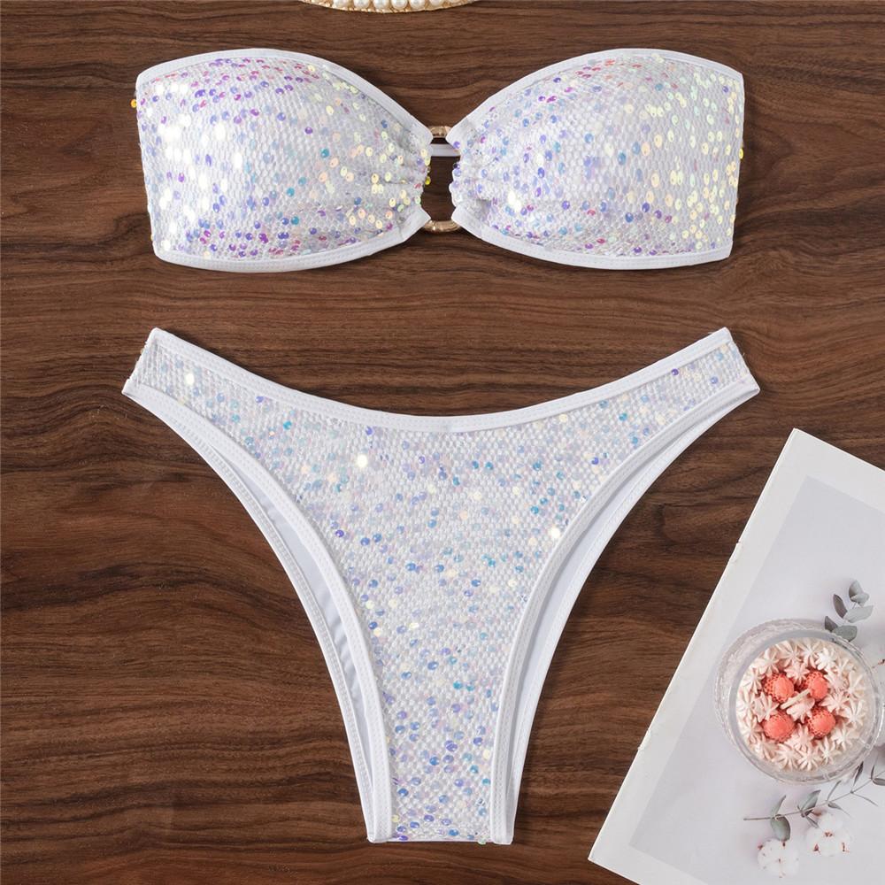 Pink Shiny Glitter Mesh Bandeau Bikinis Sets Sexy Swimsuit Woman 2026 Metal Ring Swimwear High Cut Bathing Suit Bikini De Mujer L білий
Pink Shiny Glitter Mesh Bandeau Bikinis Sets Sexy Swimsuit Woman 2026 Metal Ring Swimwear High Cut Bathing Suit Bikini De Mujer L білий