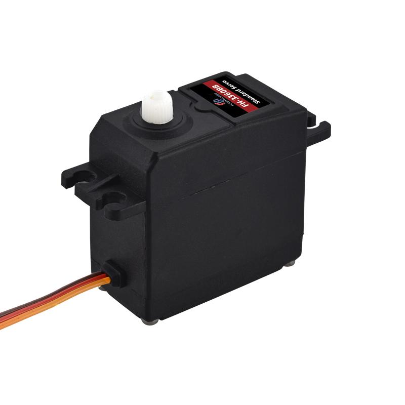 4Pcs/lot FlashHobby FH-3360BB Plastic Gear 360 Degree Rotation Standard Analog Servo/ 36g/ 2.8KG-CM Black 41.2*20.1*37.7mm
4Pcs/lot FlashHobby FH-3360BB Plastic Gear 360 Degree Rotation Standard Analog Servo/ 36g/ 2.8KG-CM Black 41.2*20.1*37.7mm