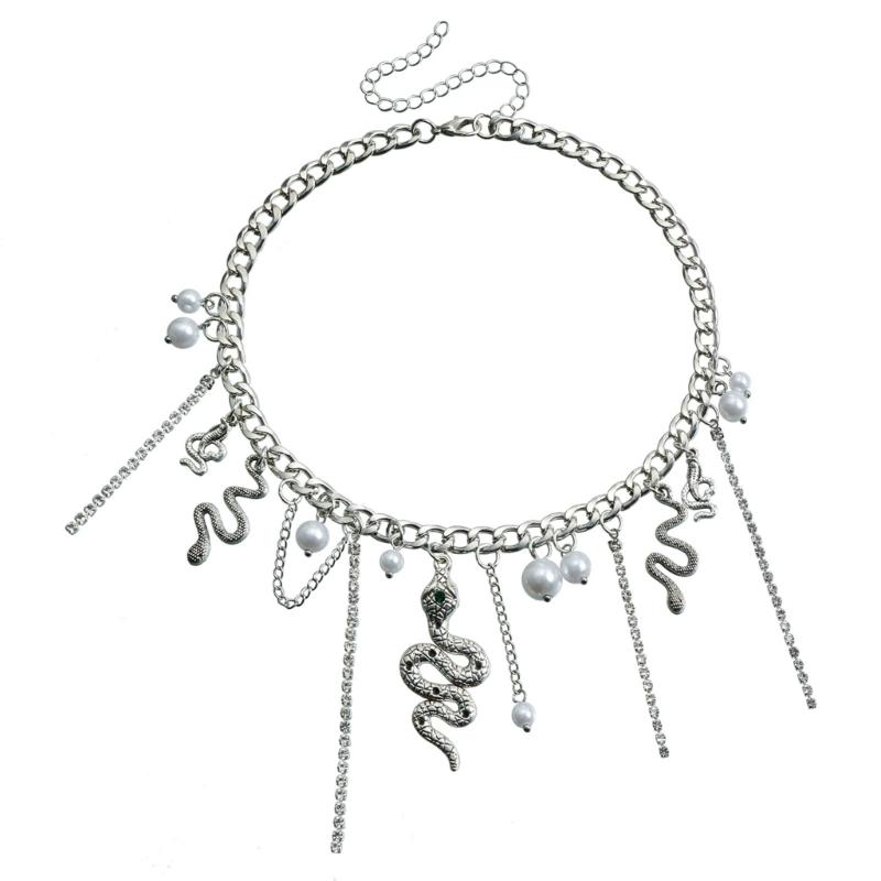 Elegant Snake Pearls Pendant Necklace Fashionable and Unique Statement Jewelry Tassels Necklace Present for Women Girls 1
Elegant Snake Pearls Pendant Necklace Fashionable and Unique Statement Jewelry Tassels Necklace Present for Women Girls 1